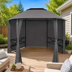 Hexagonal Garden Gazebo for BBQs and Family Gatherings