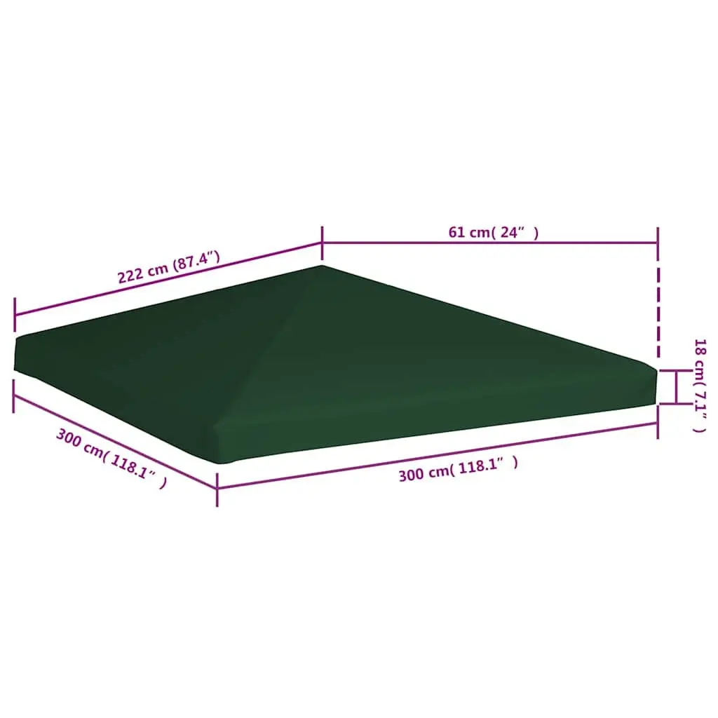 3x3 m Gazebo Top Cover for Outdoor Use