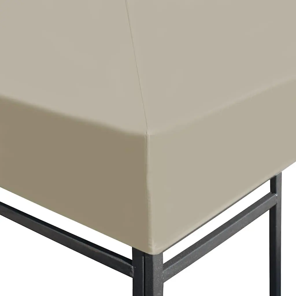 Gazebo Top Cover Replacement Canopy 4x3 m PVC-coated Fabric 310 g/m² Outdoor Shelter Beige