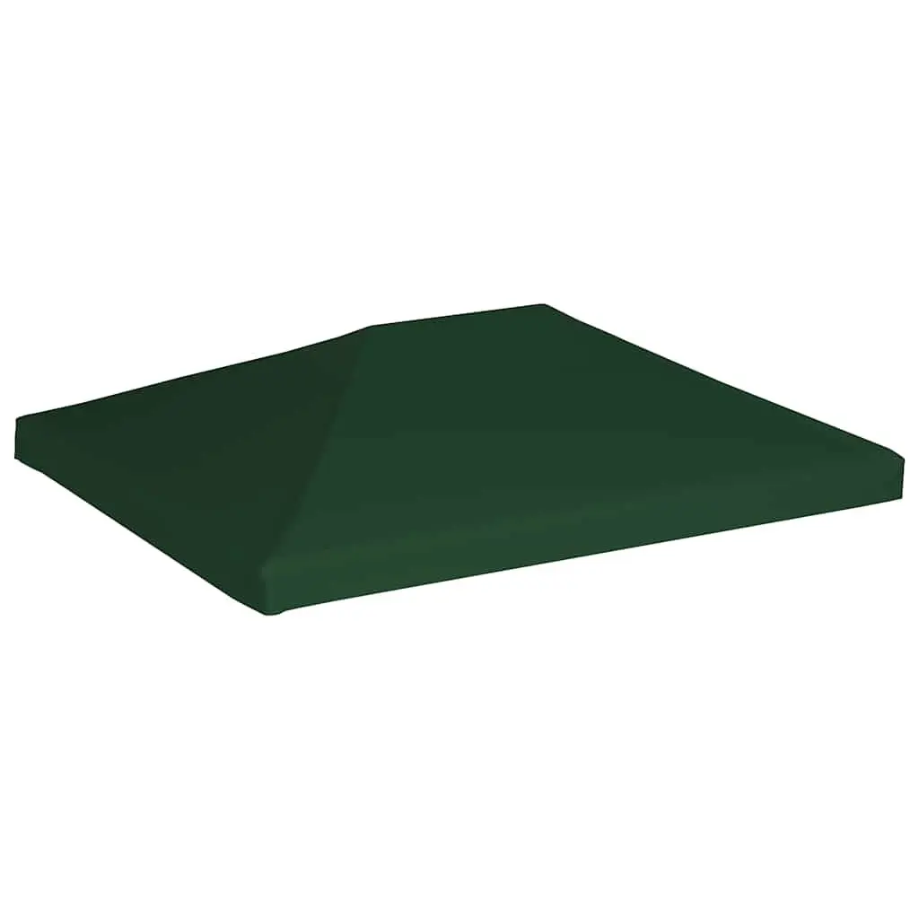 Gazebo Top Cover Polyester 4x3 m Green Replacement Canopy Roof Sunshade