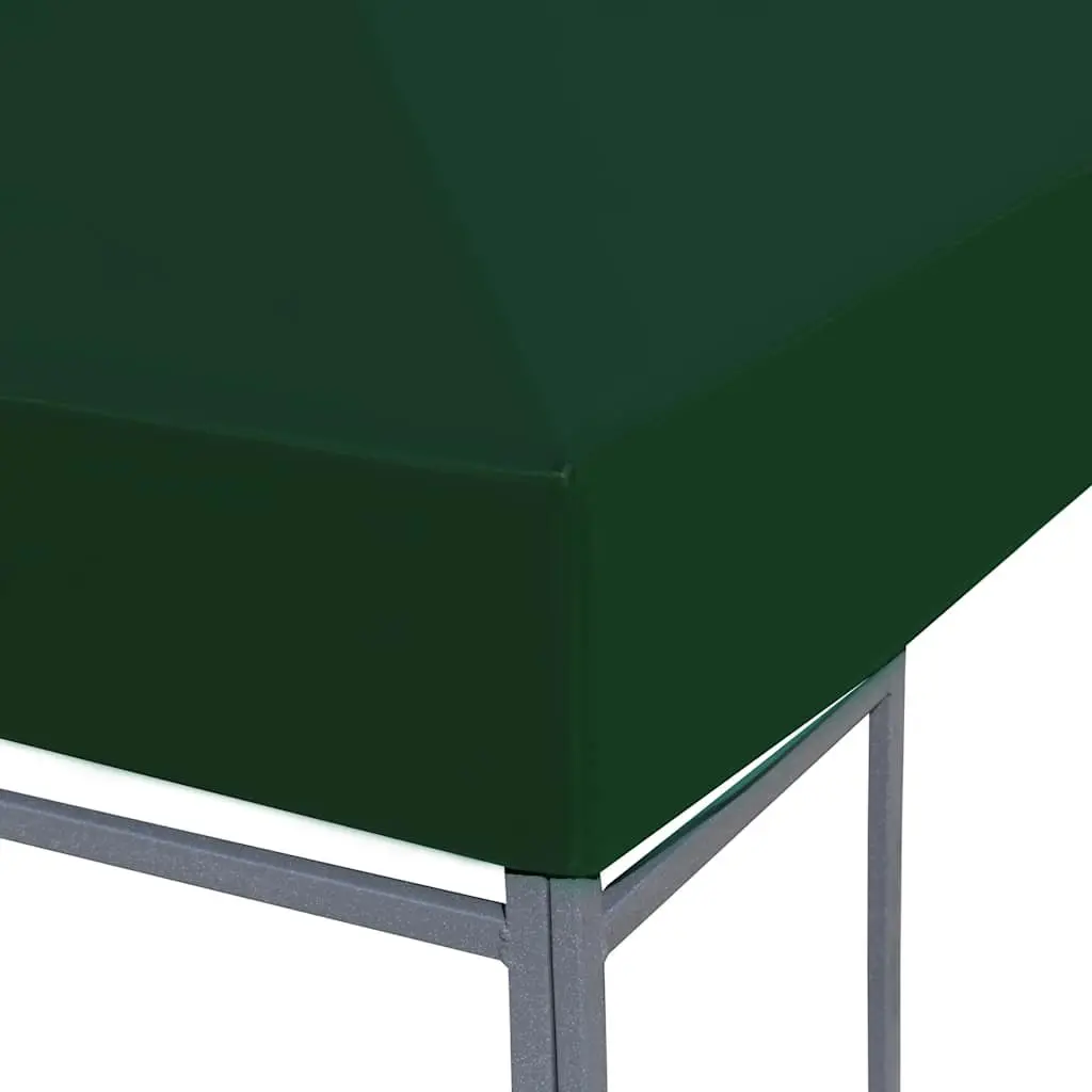 Gazebo Top Cover Polyester 4x3 m Green Replacement Canopy Roof Sunshade