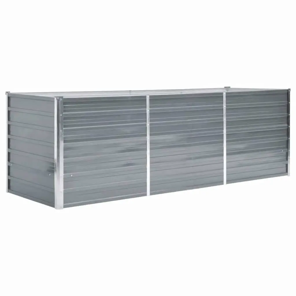 Raised Garden Bed Planter Box Galvanised Steel Deep Wide Grey