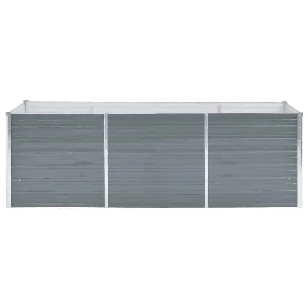 Raised Garden Bed Planter Box Galvanised Steel Deep Wide Grey