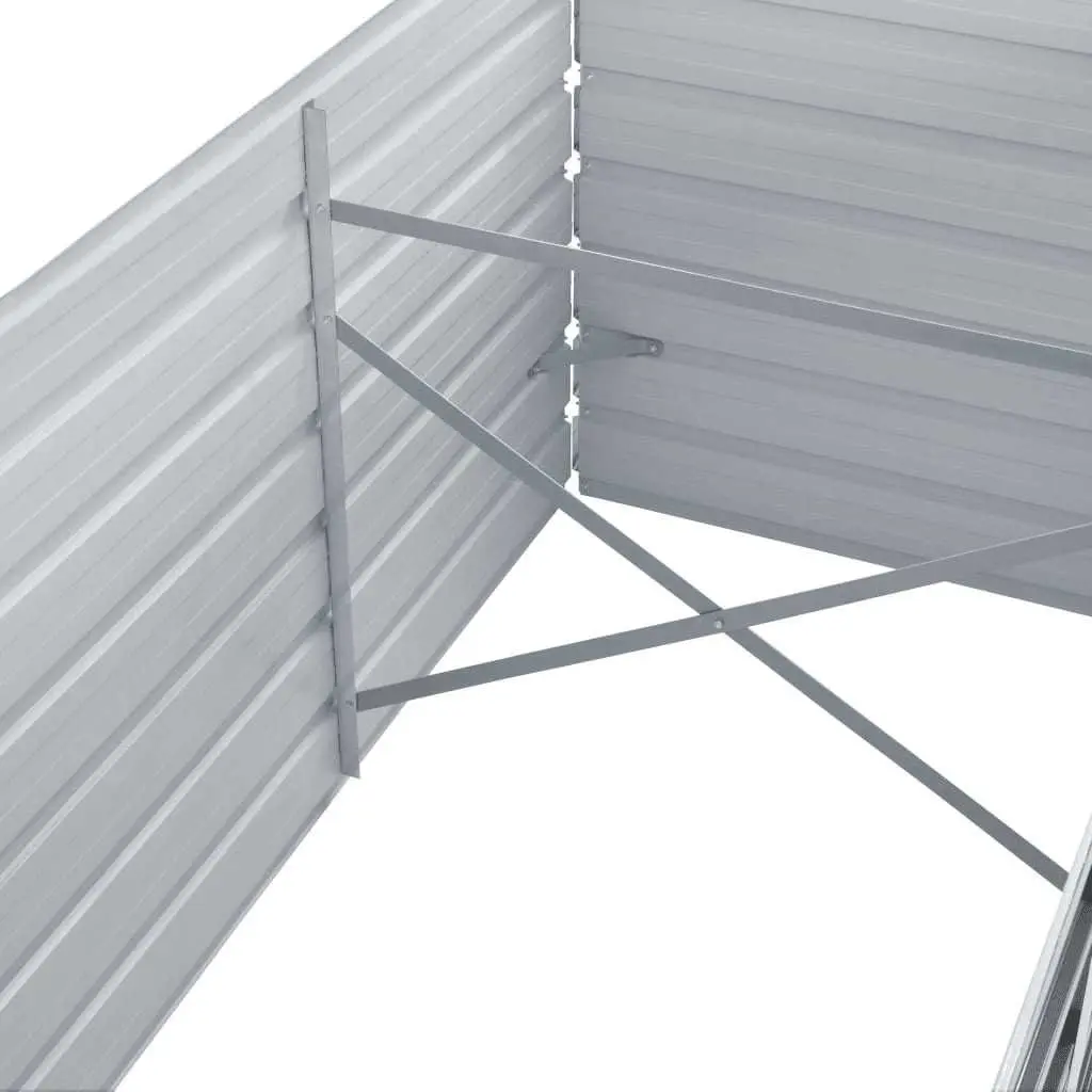 Raised Garden Bed Planter Box Galvanised Steel Deep Wide Grey