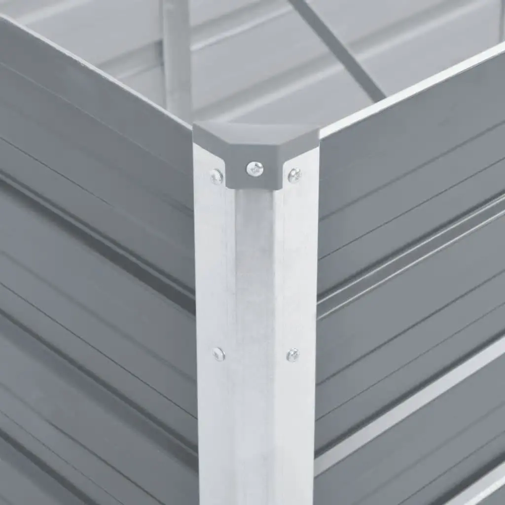Raised Garden Bed Planter Box Galvanised Steel Deep Wide Grey