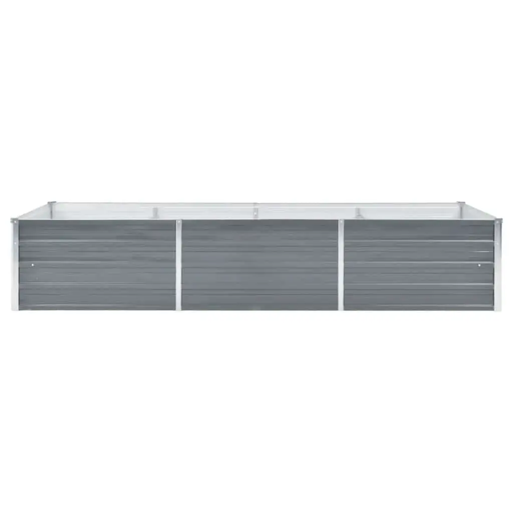 Outdoor Planter Box Raised Bed Steel Grey 240x80x45cm Heavy Duty Galvanised for Vegetables Herbs and Flowers Gardening