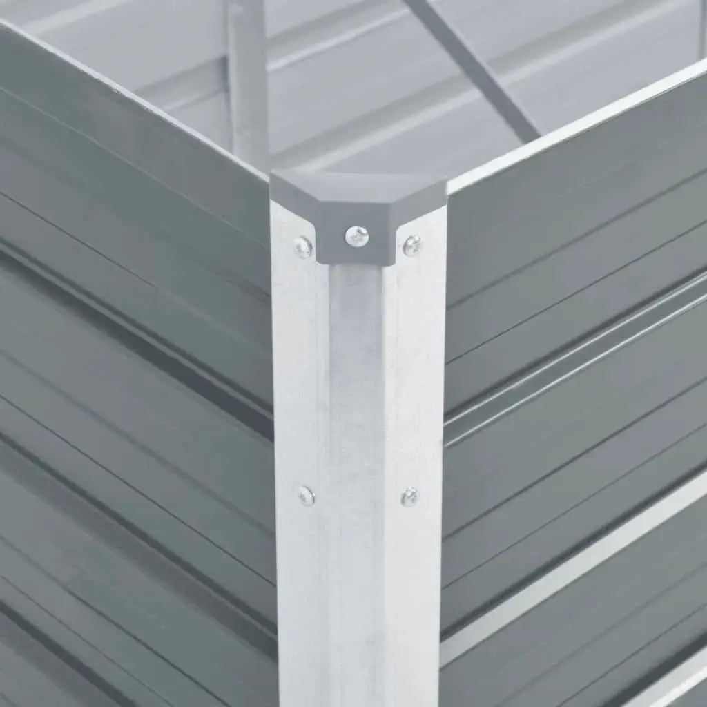 Outdoor Planter Box Raised Bed Steel Grey 240x80x45cm Heavy Duty Galvanised for Vegetables Herbs and Flowers Gardening