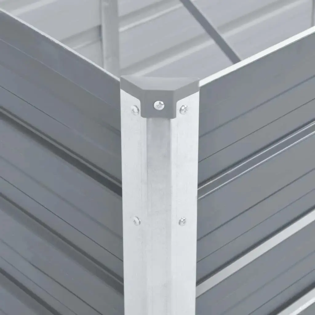 Galvanised Steel Planter Box Grey Outdoor Raised Garden Bed 160x40x45cm