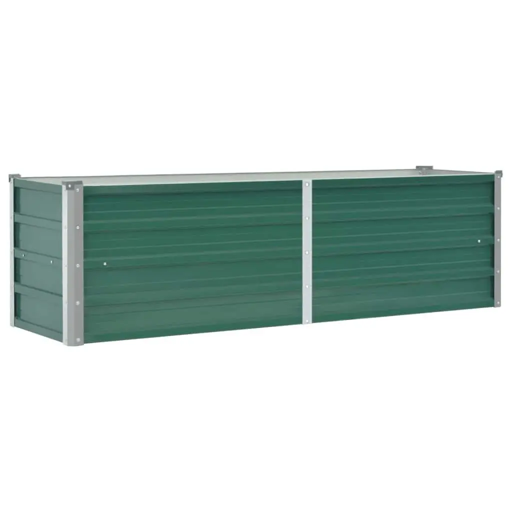 Raised Garden Bed Planter Box Metal 160 x 40 x 45 cm Green