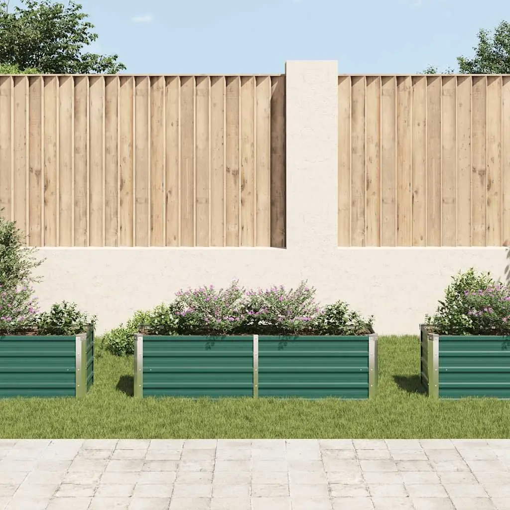 Raised Garden Bed Planter Box Metal 160 x 40 x 45 cm Green