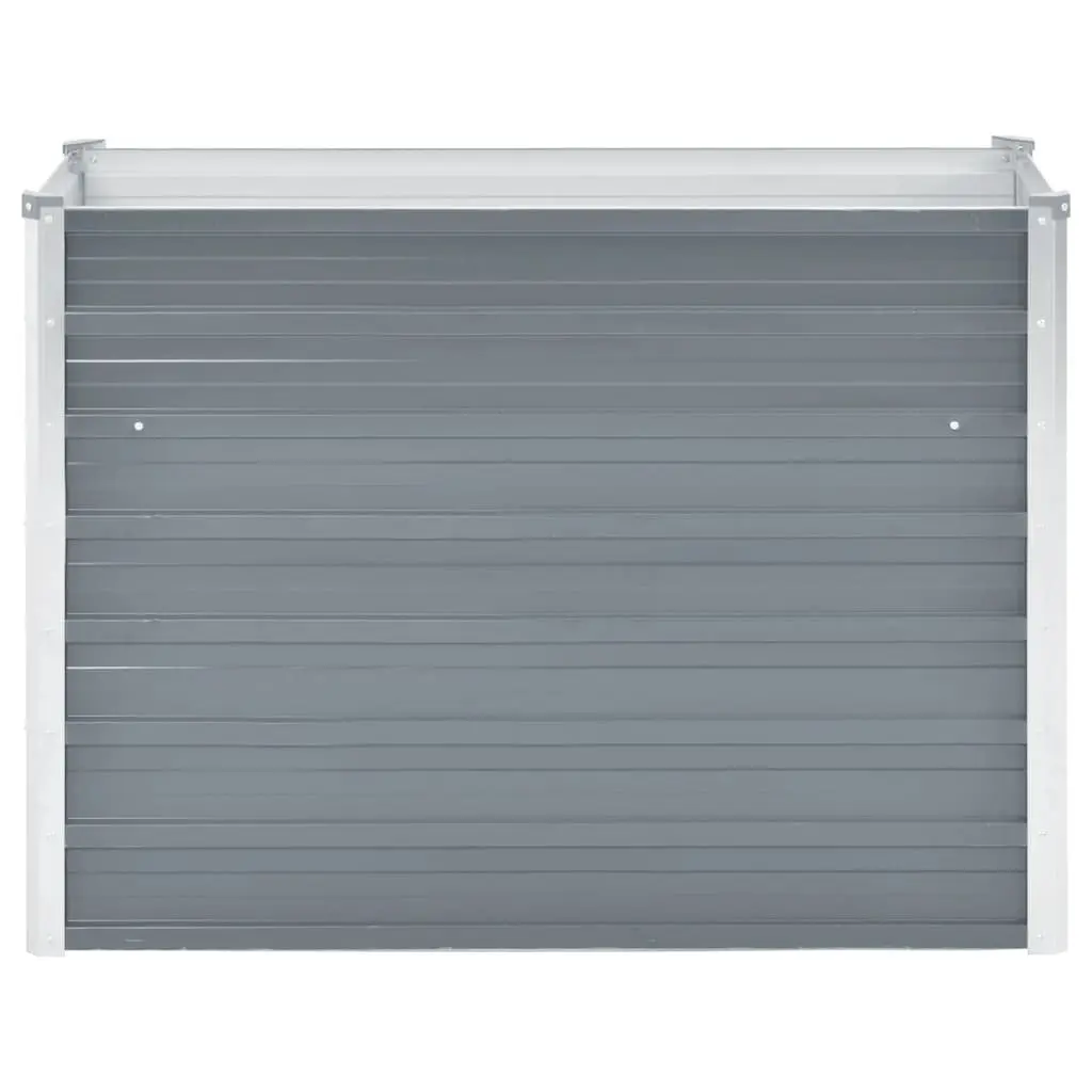 Galvanised Steel Raised Planter Bed Grey 100x40x77cm Outdoor Metal Garden Bed