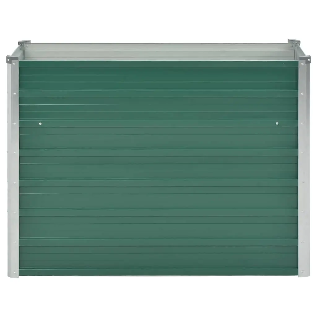 Garden Raised Bed Planter Box Galvanised Steel 100 x 40 x 77 cm Green