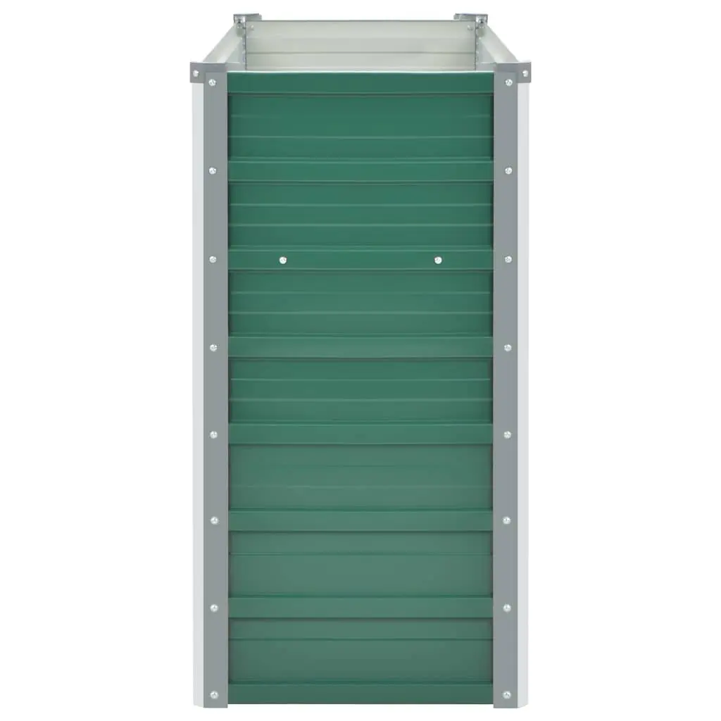Garden Raised Bed Planter Box Galvanised Steel 100 x 40 x 77 cm Green
