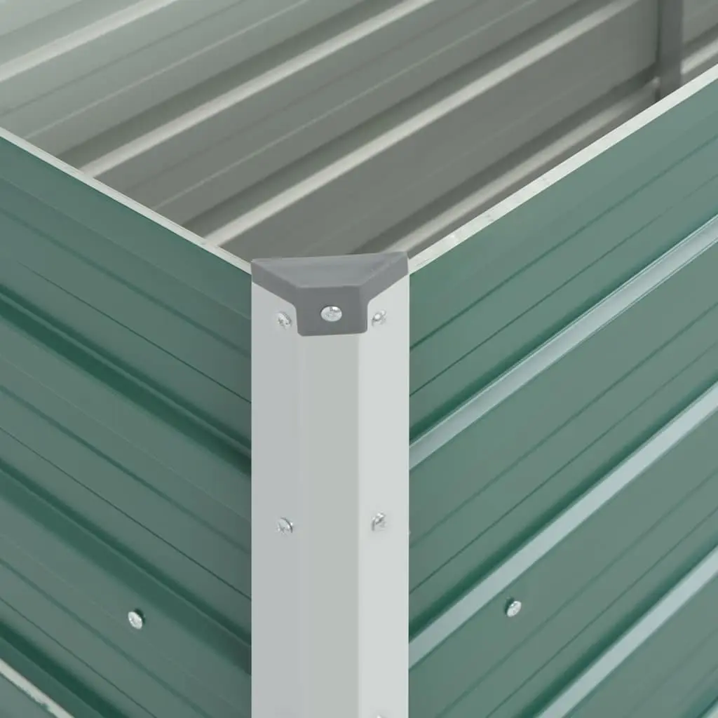 Garden Raised Bed Planter Box Galvanised Steel 100 x 40 x 77 cm Green