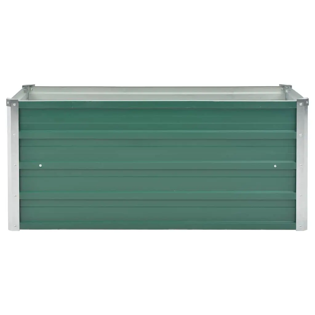 Raised Garden Bed Planter Galvanised Steel Deep Green 100 x 40 x 45 cm