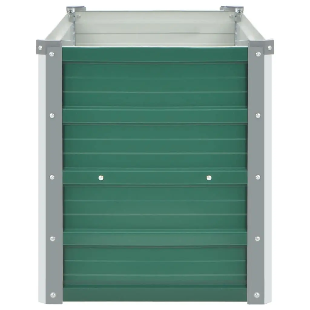 Raised Garden Bed Planter Galvanised Steel Deep Green 100 x 40 x 45 cm