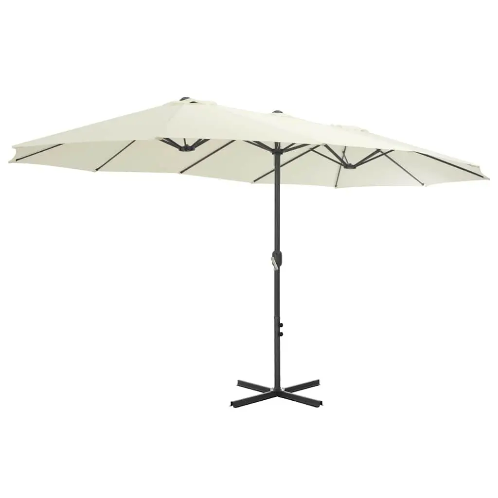 Garden Parasol Aluminium 460x270cm Beige UV Protective Canopy