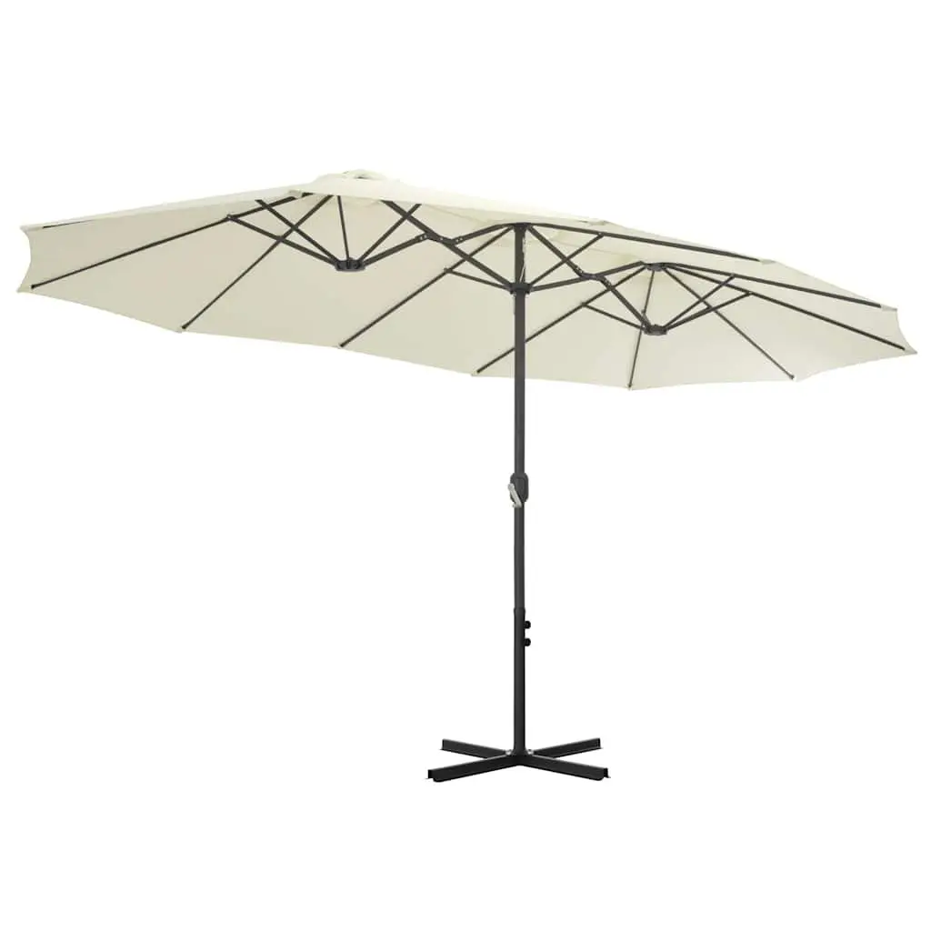 Garden Parasol Aluminium 460x270cm Beige UV Protective Canopy