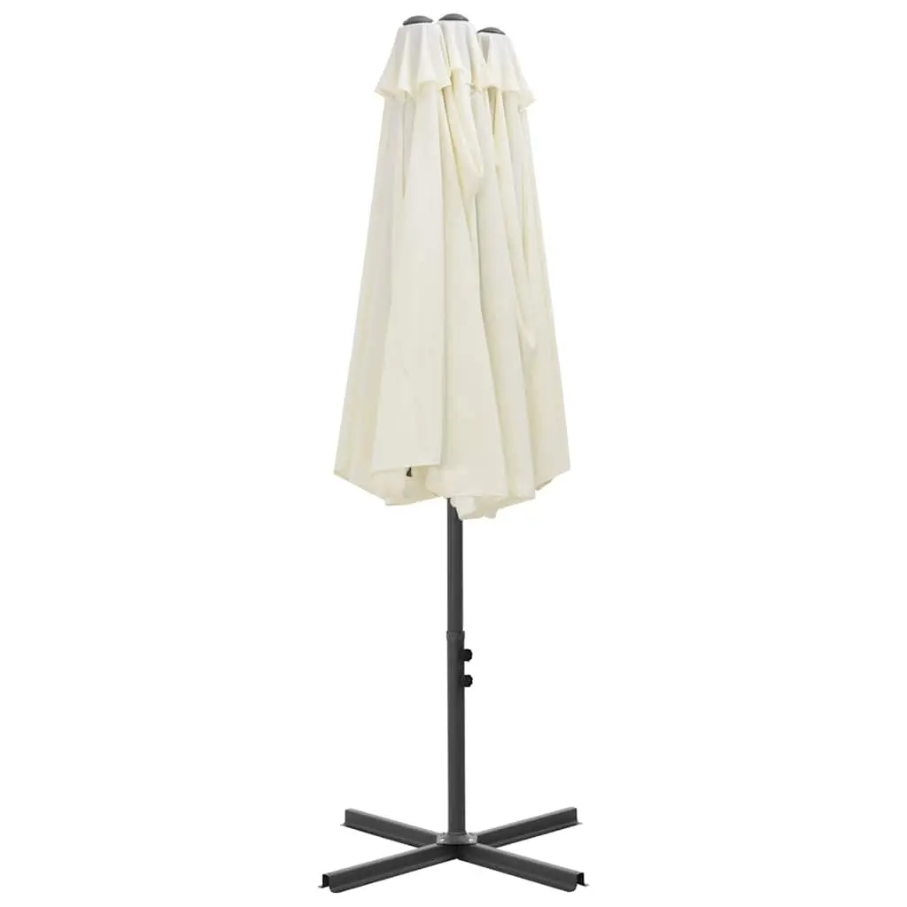 Garden Parasol Aluminium 460x270cm Beige UV Protective Canopy