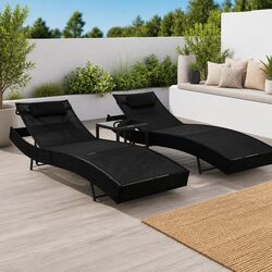 Practical Sun Loungers Set - Perfect for Relaxing Outdoors
