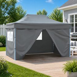 Functional Pop-Up Canopy Tent 3x4.5m with Side Walls