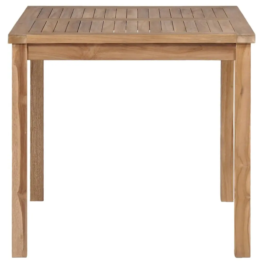 Outdoor Dining Table Solid Teak Wood Brown 80x80x77 cm Durable Water-Resistant Construction