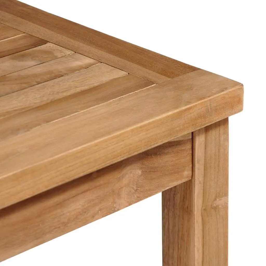 Outdoor Dining Table Solid Teak Wood Brown 80x80x77 cm Durable Water-Resistant Construction