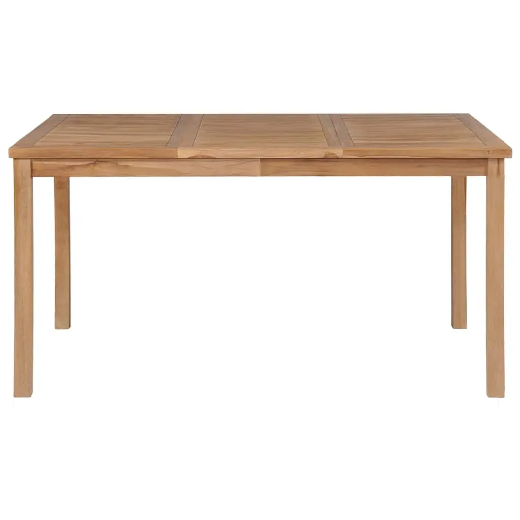 Teak Wood Outdoor Dining Table 150x90x77 cm Brown Weather Resistant Garden Furniture