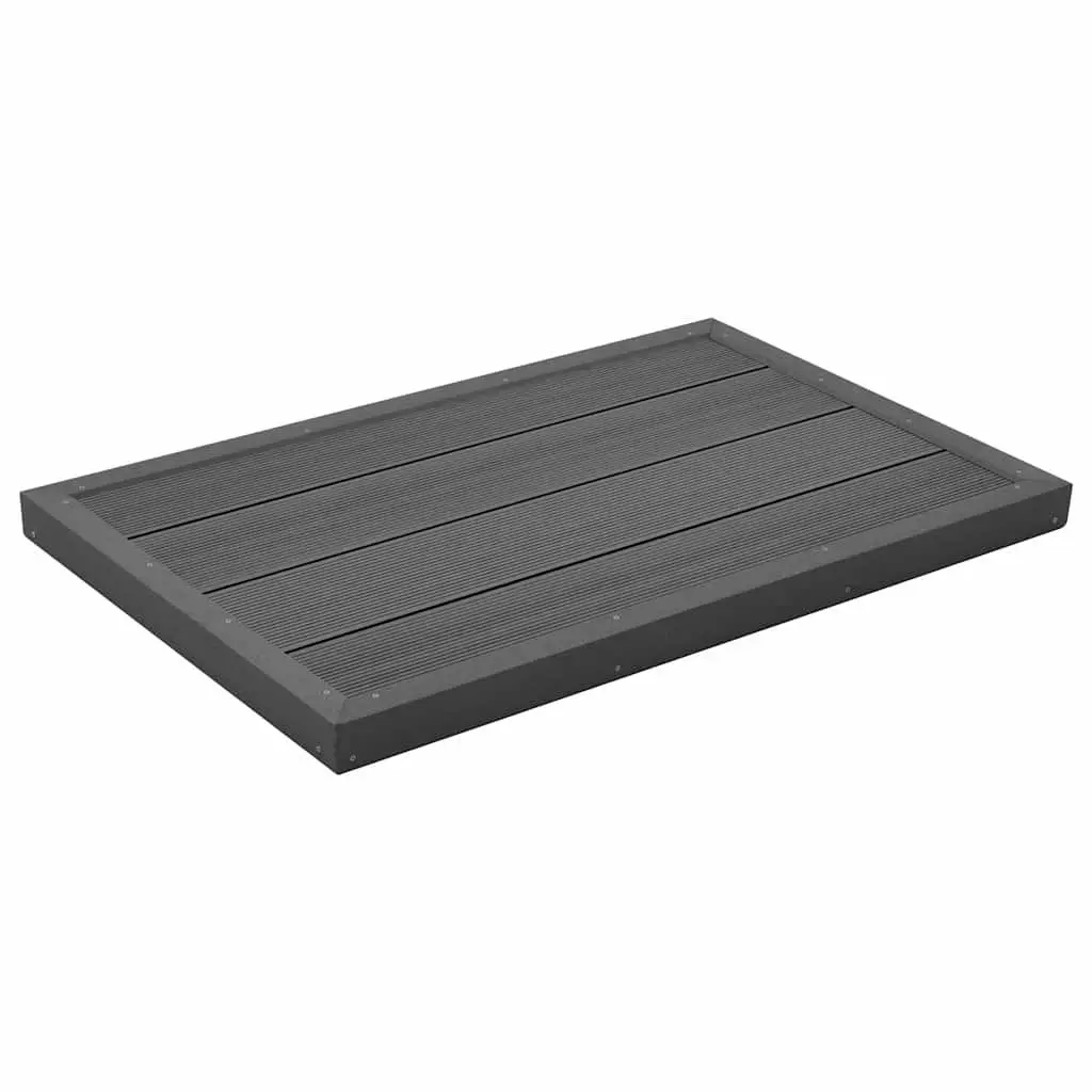 WPC Floor Element Outdoor Non-slip Grey Board for Pool Ladder Base and Solar Shower