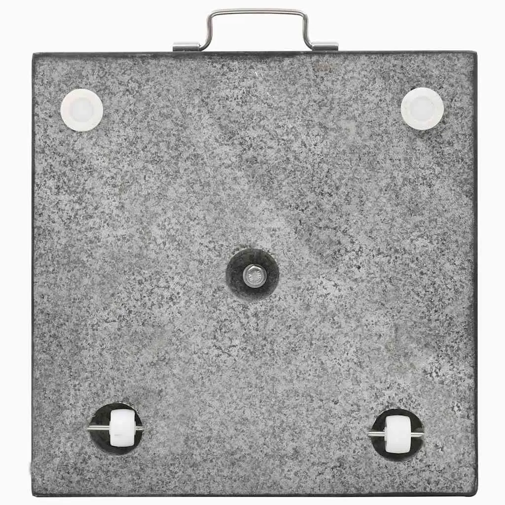 Square Outdoor Umbrella Stand Black Granite Base Stainless Steel Tube