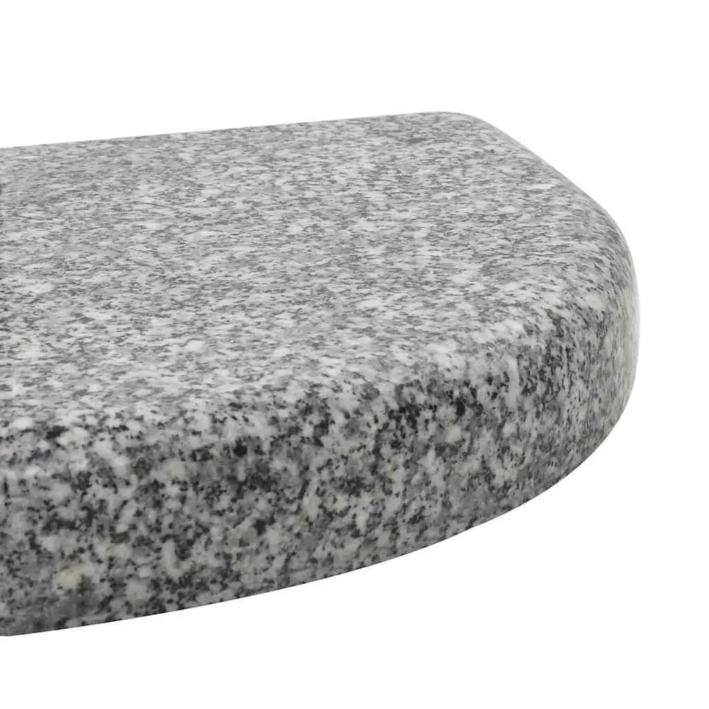 Parasol Base Granite Curved 10kg Grey Outdoor Umbrella Stand