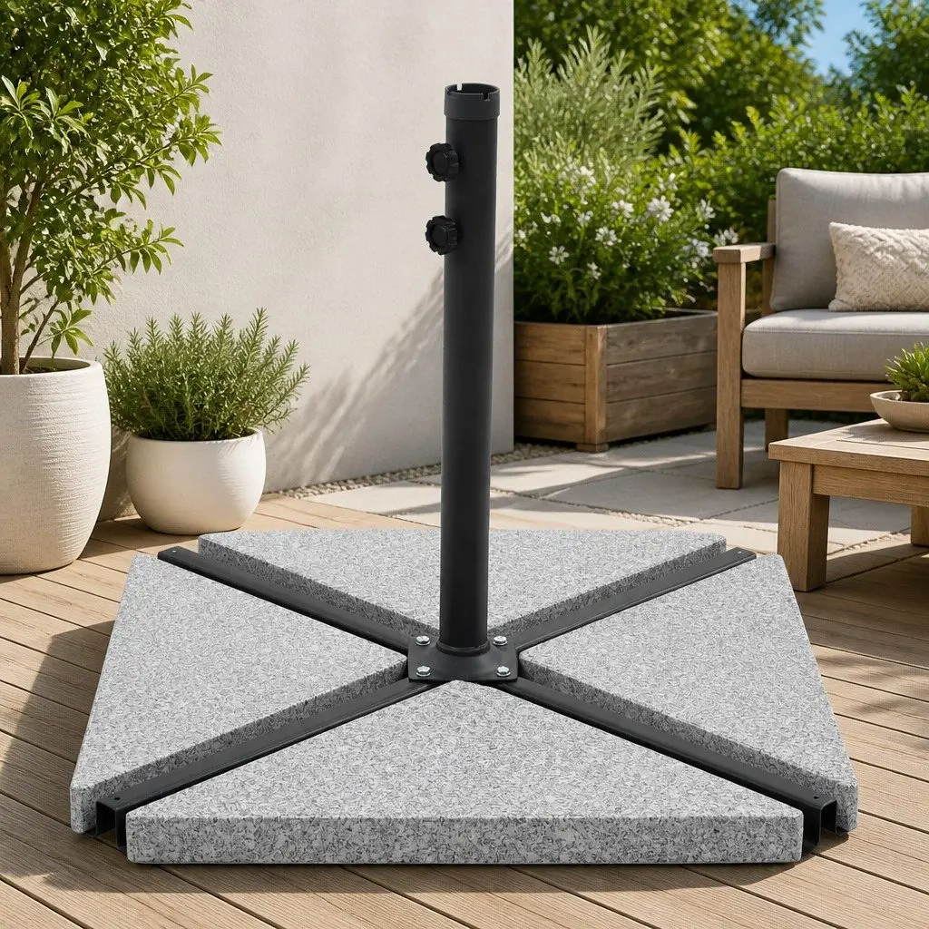 Umbrella Weight Plate Triangular Granite Grey Base