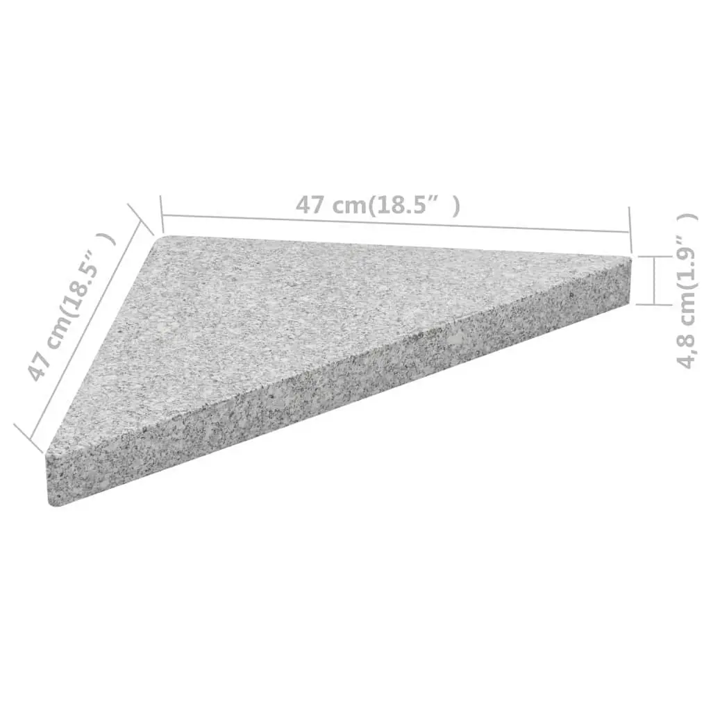 Umbrella Weight Plate Triangular Granite Grey Base