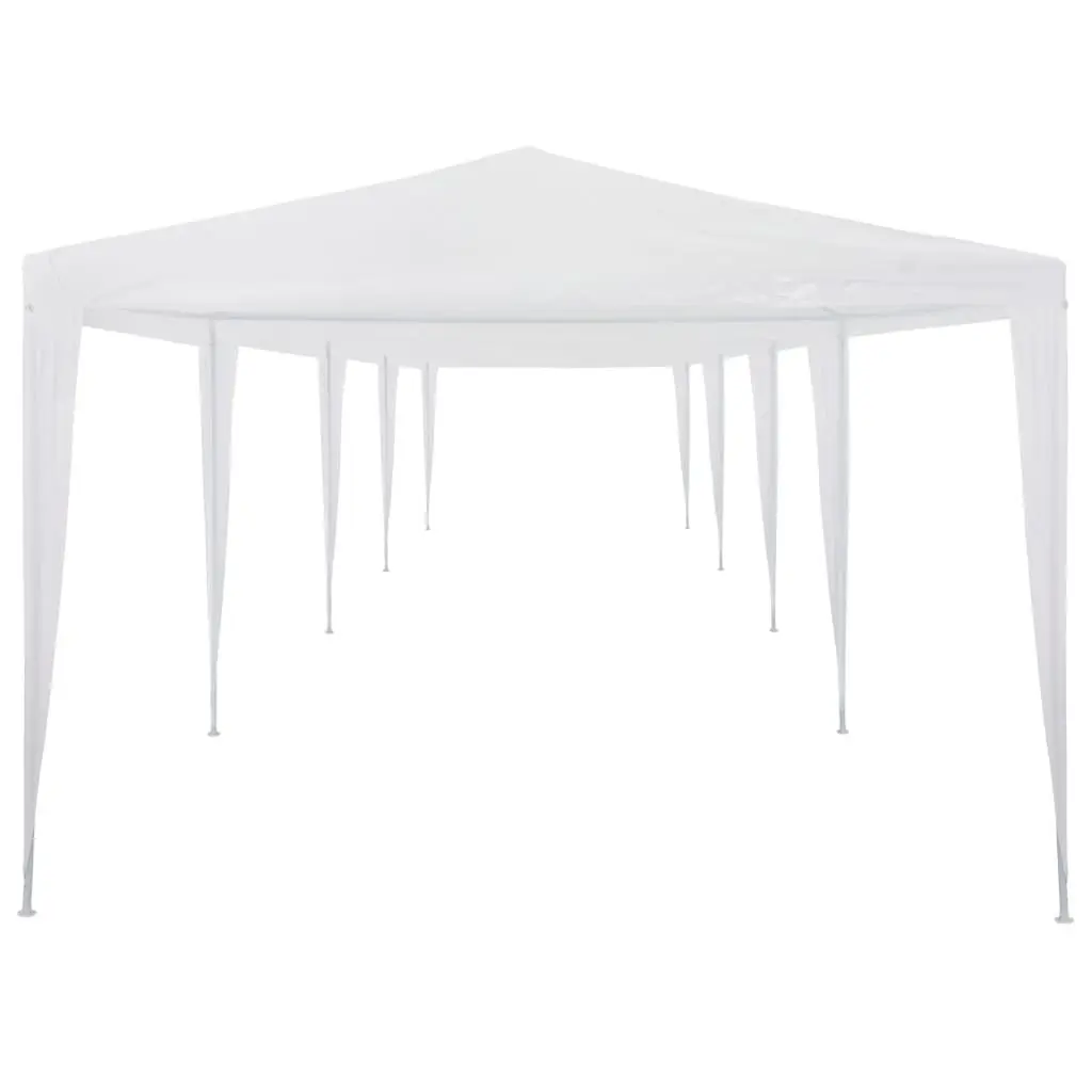 Party Tent White PE Canopy Gazebo 3x12m Outdoor Structure for Garden Events