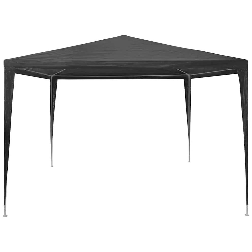 Outdoor Canopy Tent Anthracite 3x3m Steel Frame Water Resistant UV Polyethylene Garden Structure