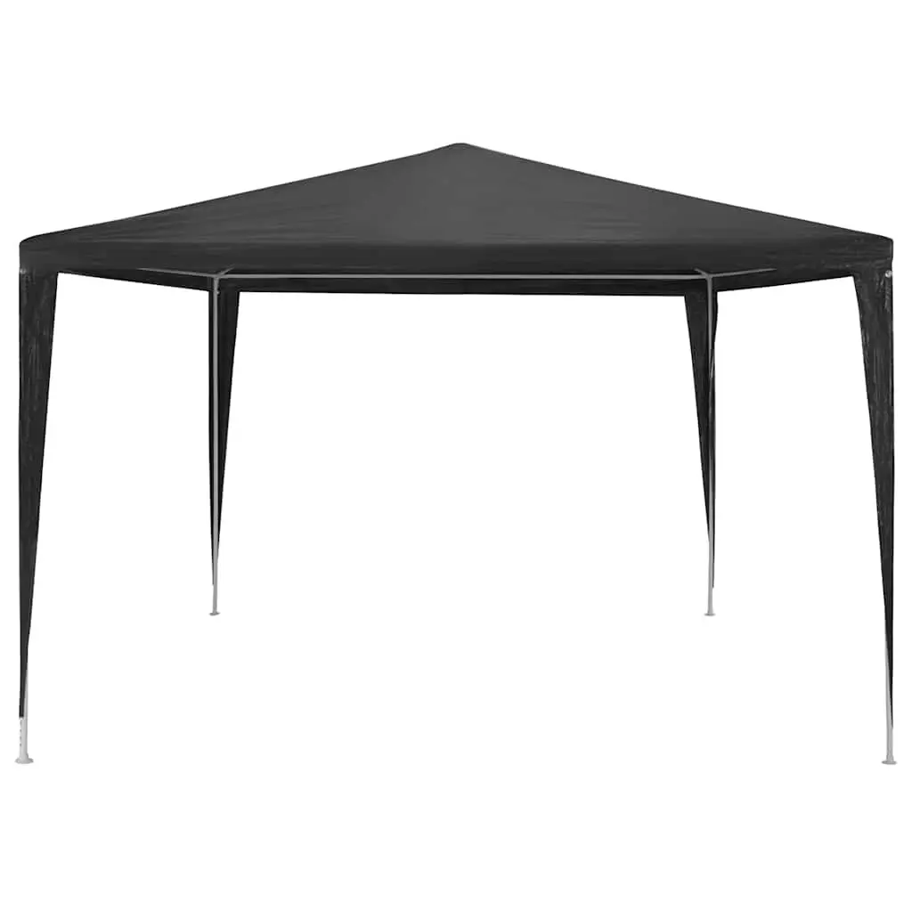 Outdoor Canopy Tent Anthracite 3x3m Steel Frame Water Resistant UV Polyethylene Garden Structure
