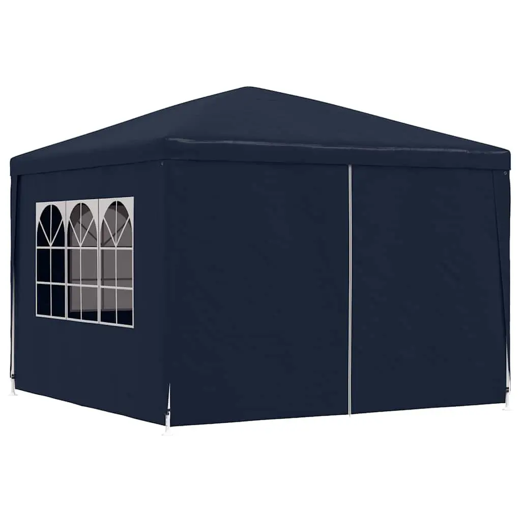 Party Tent Polyethylene 3x3m Blue Outdoor Canopy Gazebo Shelter with Door Panels