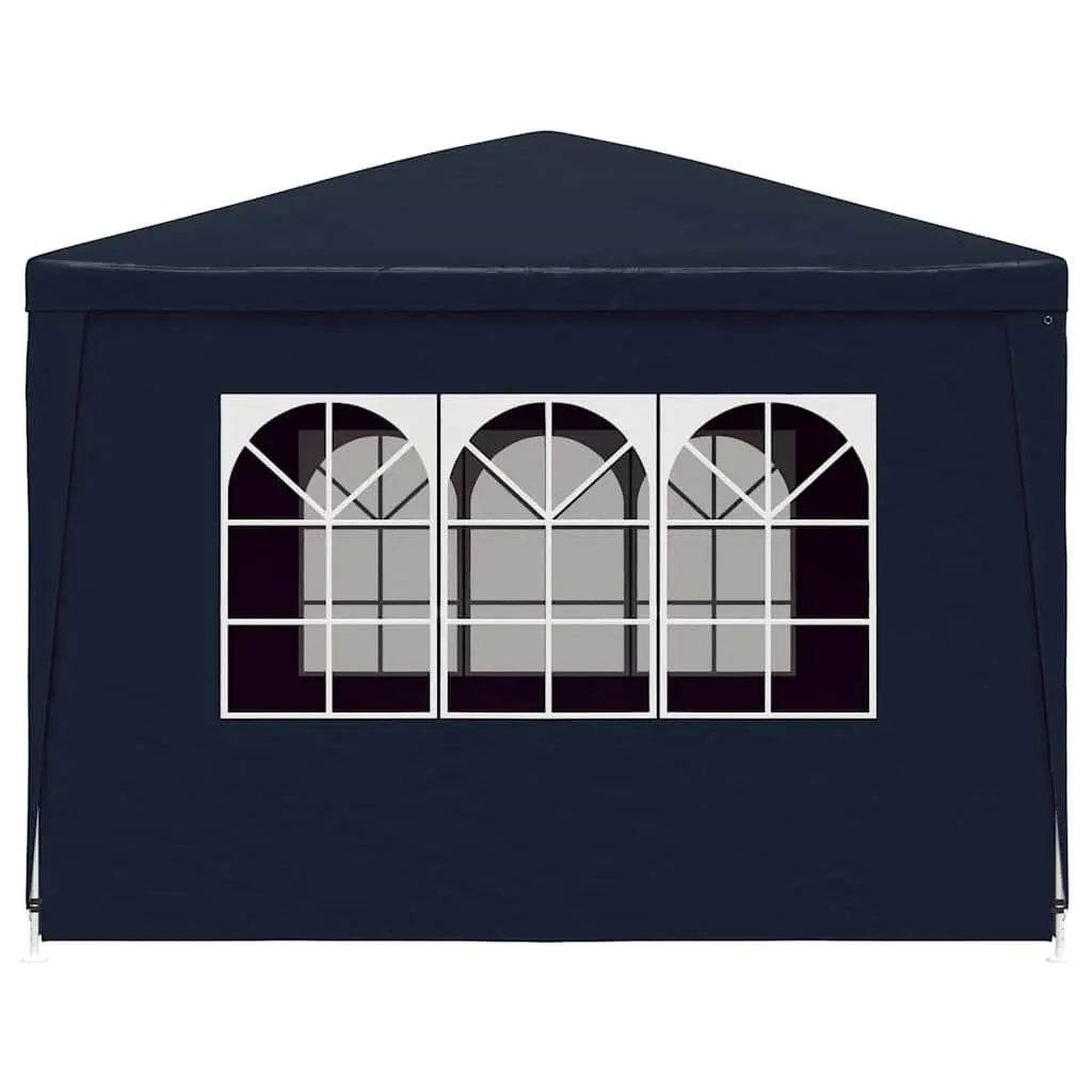 Party Tent Polyethylene 3x3m Blue Outdoor Canopy Gazebo Shelter with Door Panels