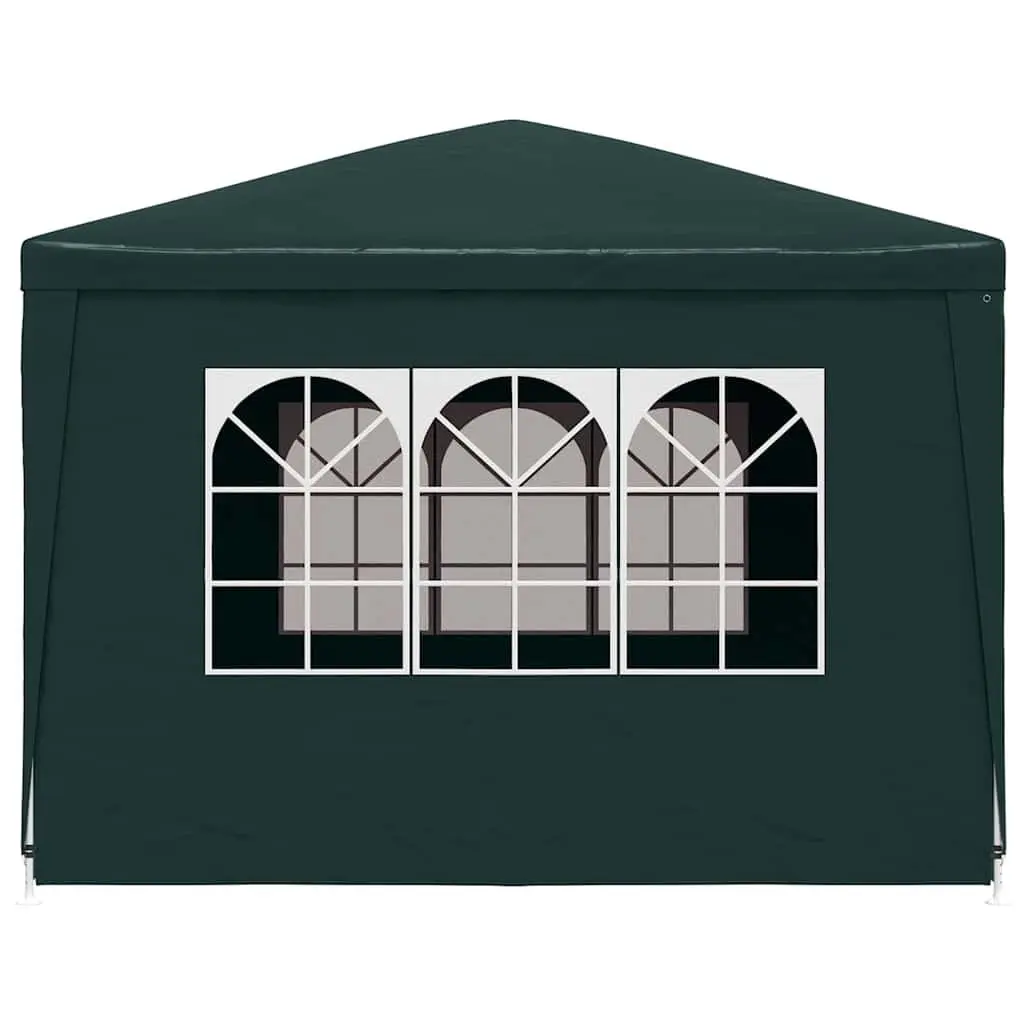 Party Tent 3x3m Green Outdoor Canopy Gazebo with Panels Door Windows Garden