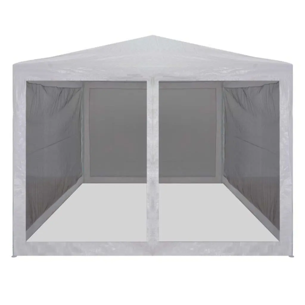Party Tent with Mesh Sidewalls 3x3m Outdoor Canopy Gazebo Wedding Events