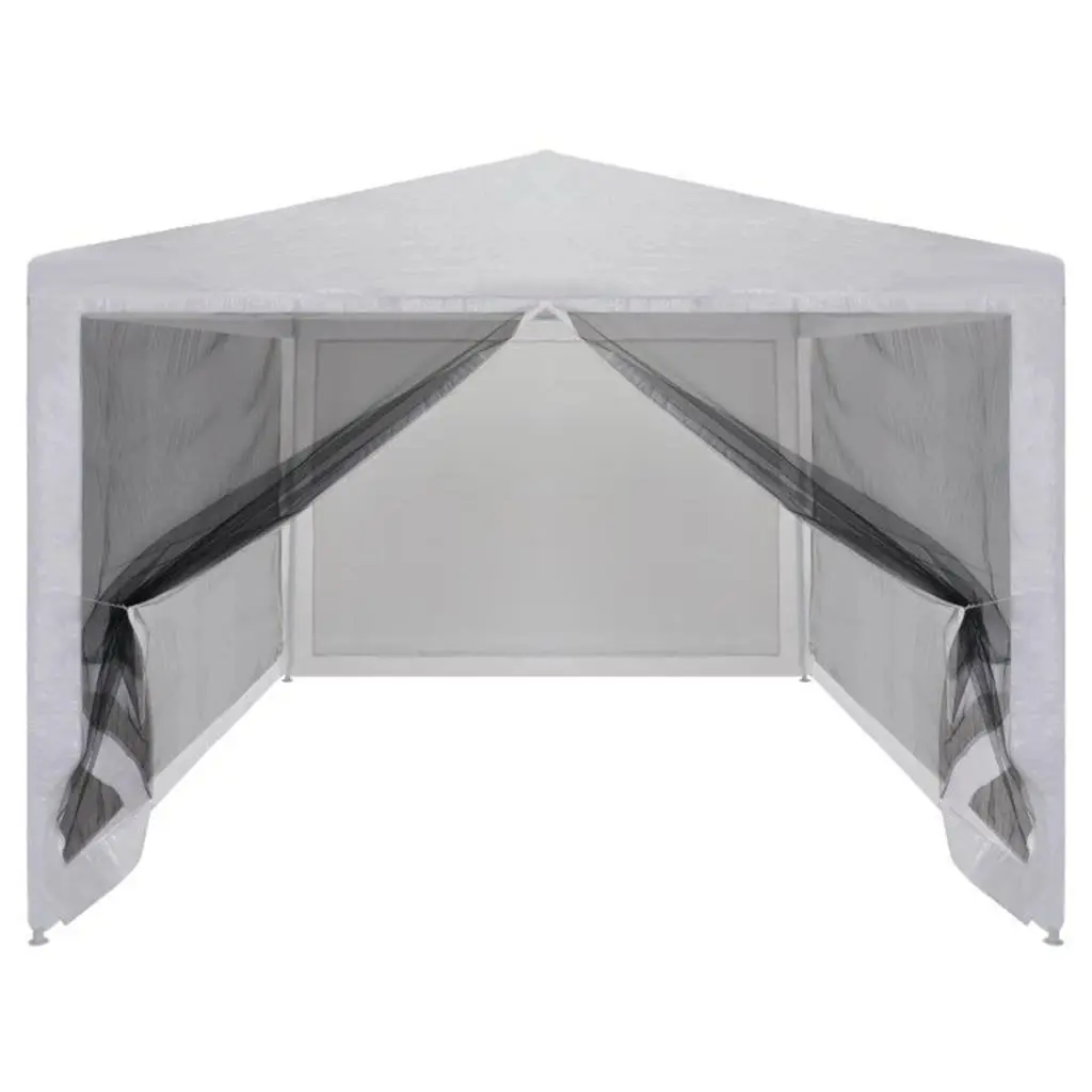 Party Tent with Mesh Sidewalls 3x3m Outdoor Canopy Gazebo Wedding Events