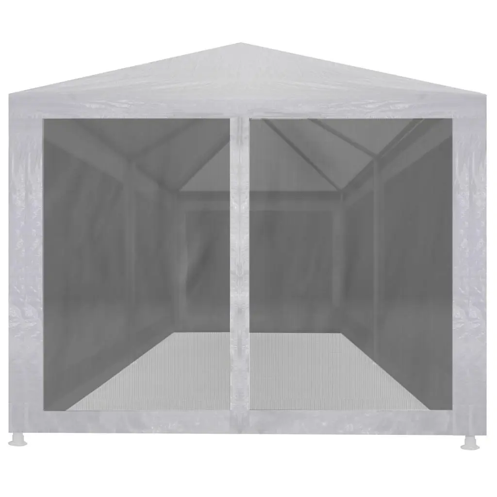 Party Tent Steel Frame 6x3 m White with Mesh Sidewalls