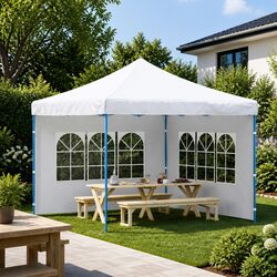 Versatile Party Tent Sidewall with Window Panels for Outdoor Use