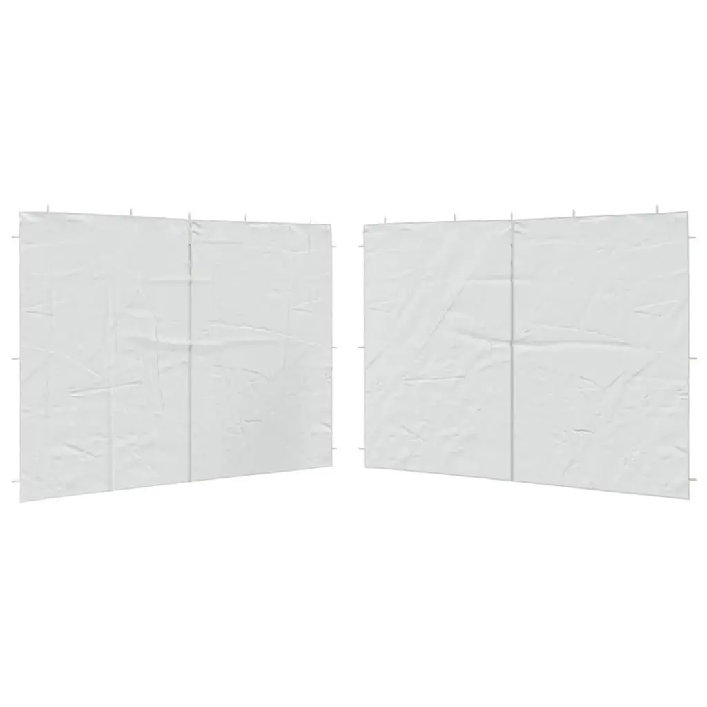 Party Tent Sidewall PE White 2 Pieces with Zipper