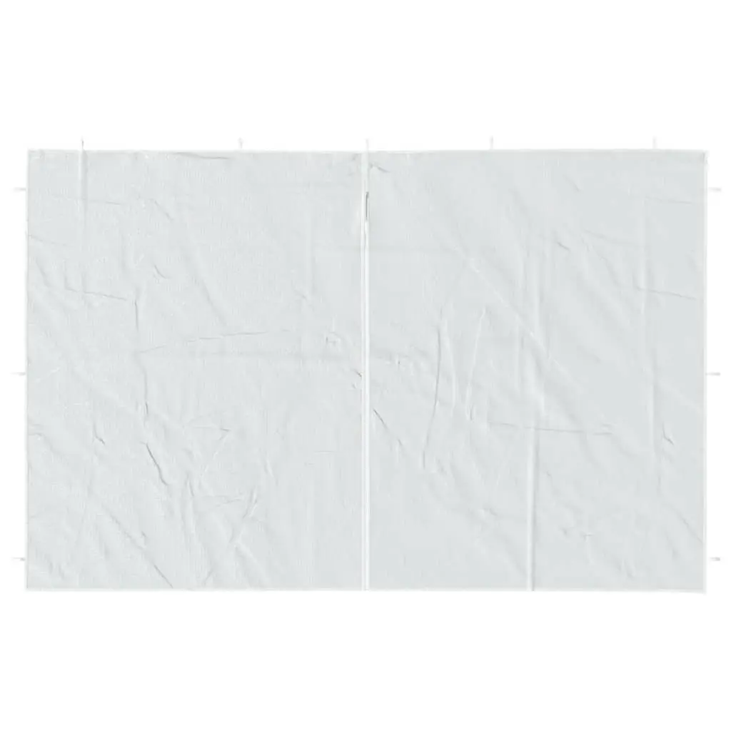 Party Tent Sidewall PE White 2 Pieces with Zipper
