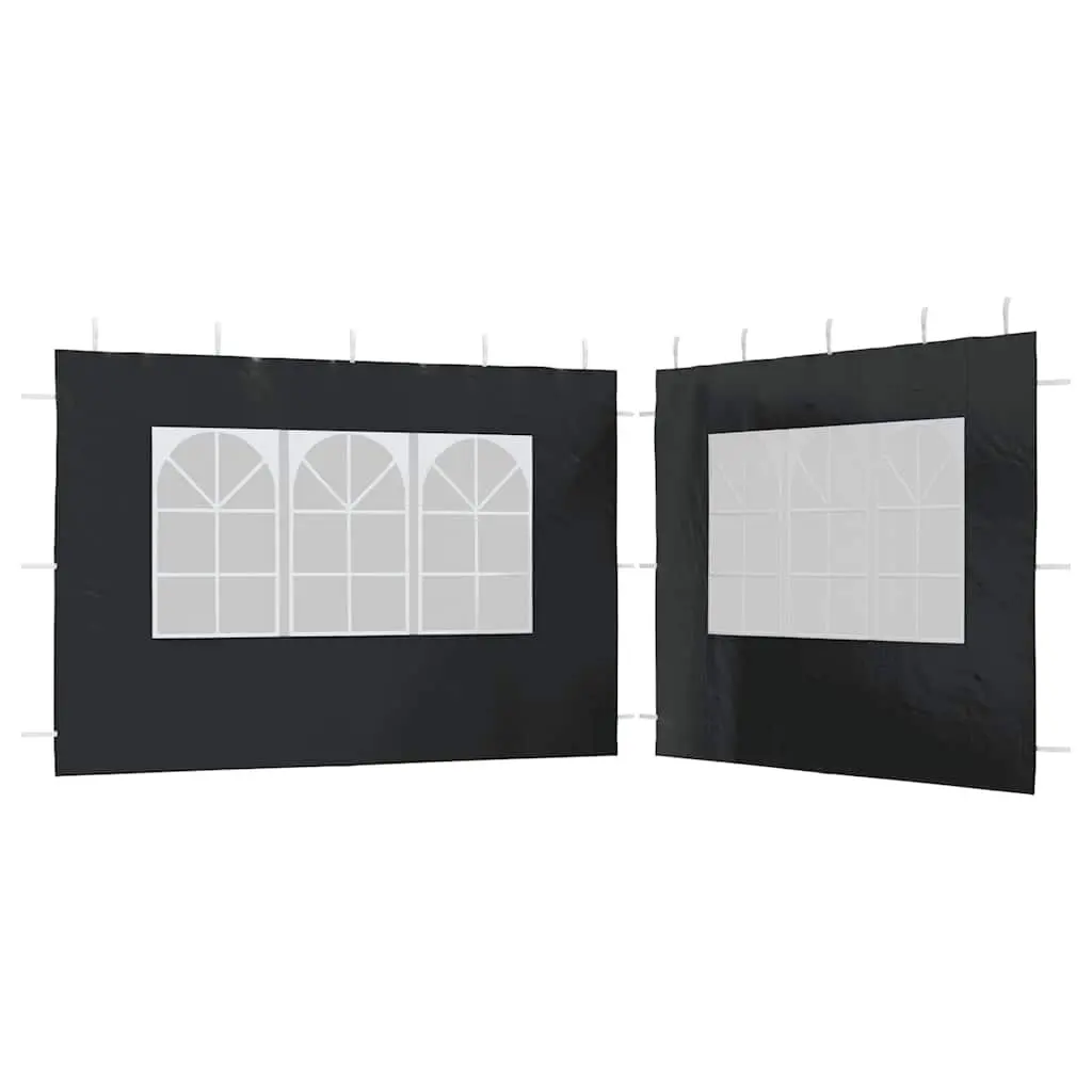 Marquee Tent Sidewall Weather-Resistant 300 x 300 cm Anthracite 2 Piece