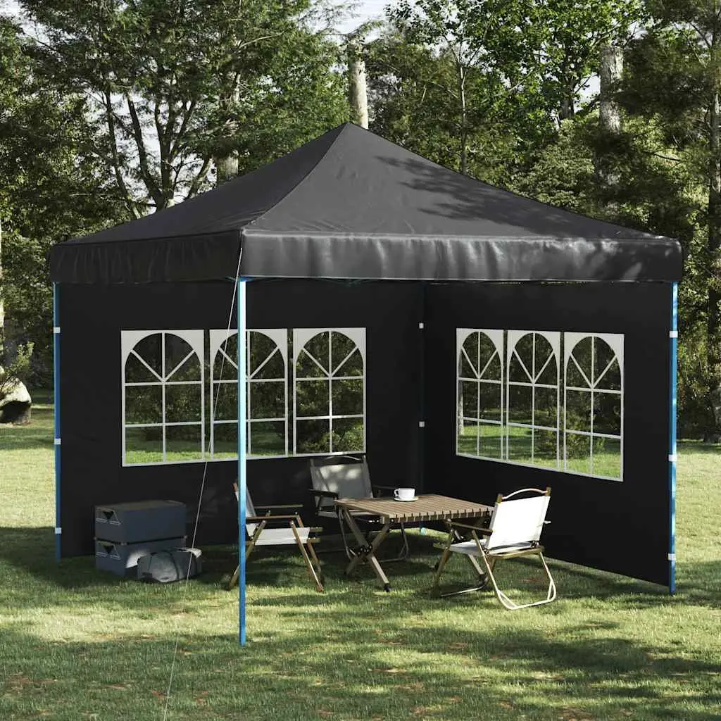 Marquee Tent Sidewall Weather-Resistant 300 x 300 cm Anthracite 2 Piece