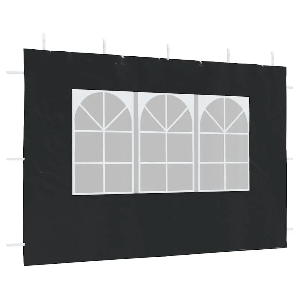Marquee Tent Sidewall Weather-Resistant 300 x 300 cm Anthracite 2 Piece