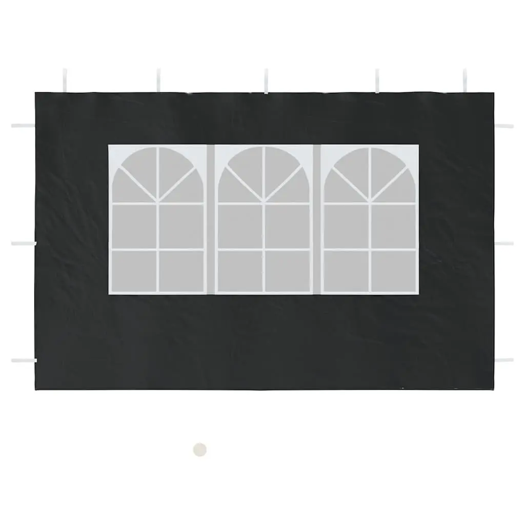Marquee Tent Sidewall Weather-Resistant 300 x 300 cm Anthracite 2 Piece