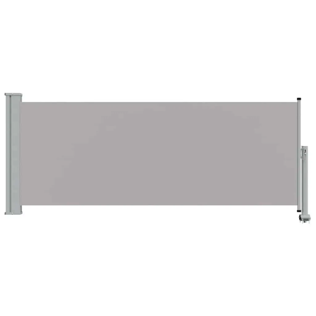 Retractable Awning Polyester Grey 100cm x 300cm Outdoor Privacy Screen for Patio Balcony